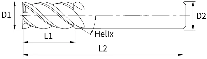 square end mill standard drawing