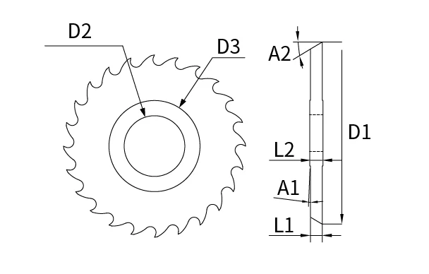 Slitting Saw - bevel