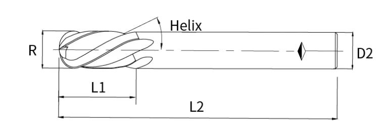 ball nose end mill standard