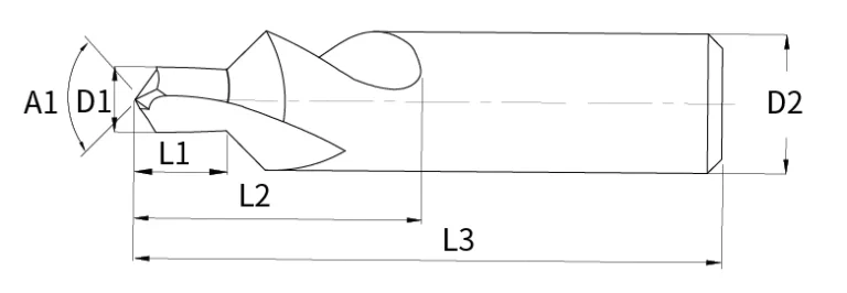 center drill - single ended