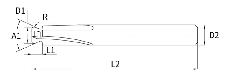 corner radius dovetail end mill