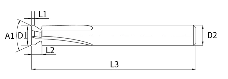 covetail end mill - corner flat