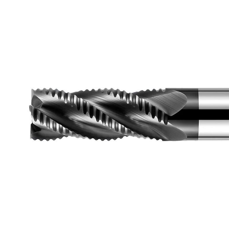 Roughing end mill cutting edge enlargement
