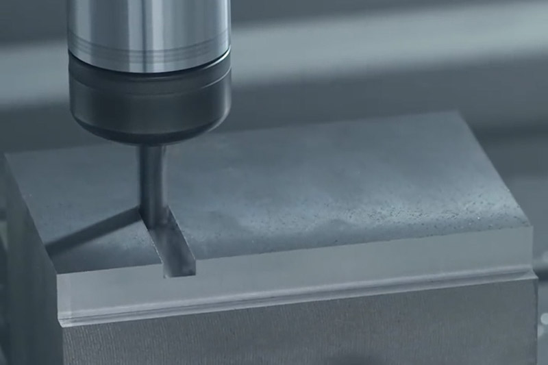 Bull nose end mill working scene